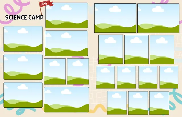 Vibrant Strokes template, pages 50 and 51