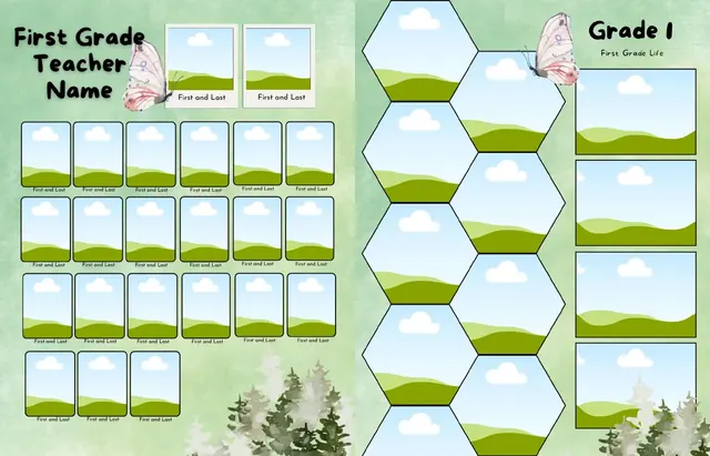 Watercolor Whispers template, pages 10 and 11